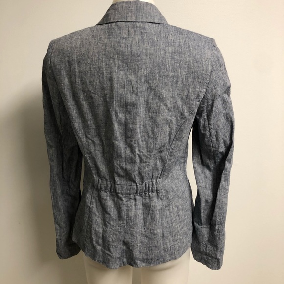CARTONNIER Women’s Blue Linen Blazer - Picture 4 of 8